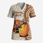 Thorny Devil Australia Scrub Top Baby Moloch Horridus With Ants - Aboriginal Art - Aussie Hoodie