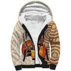 Thorny Devil Australia Sherpa Hoodie Baby Moloch Horridus With Ants - Aboriginal Art