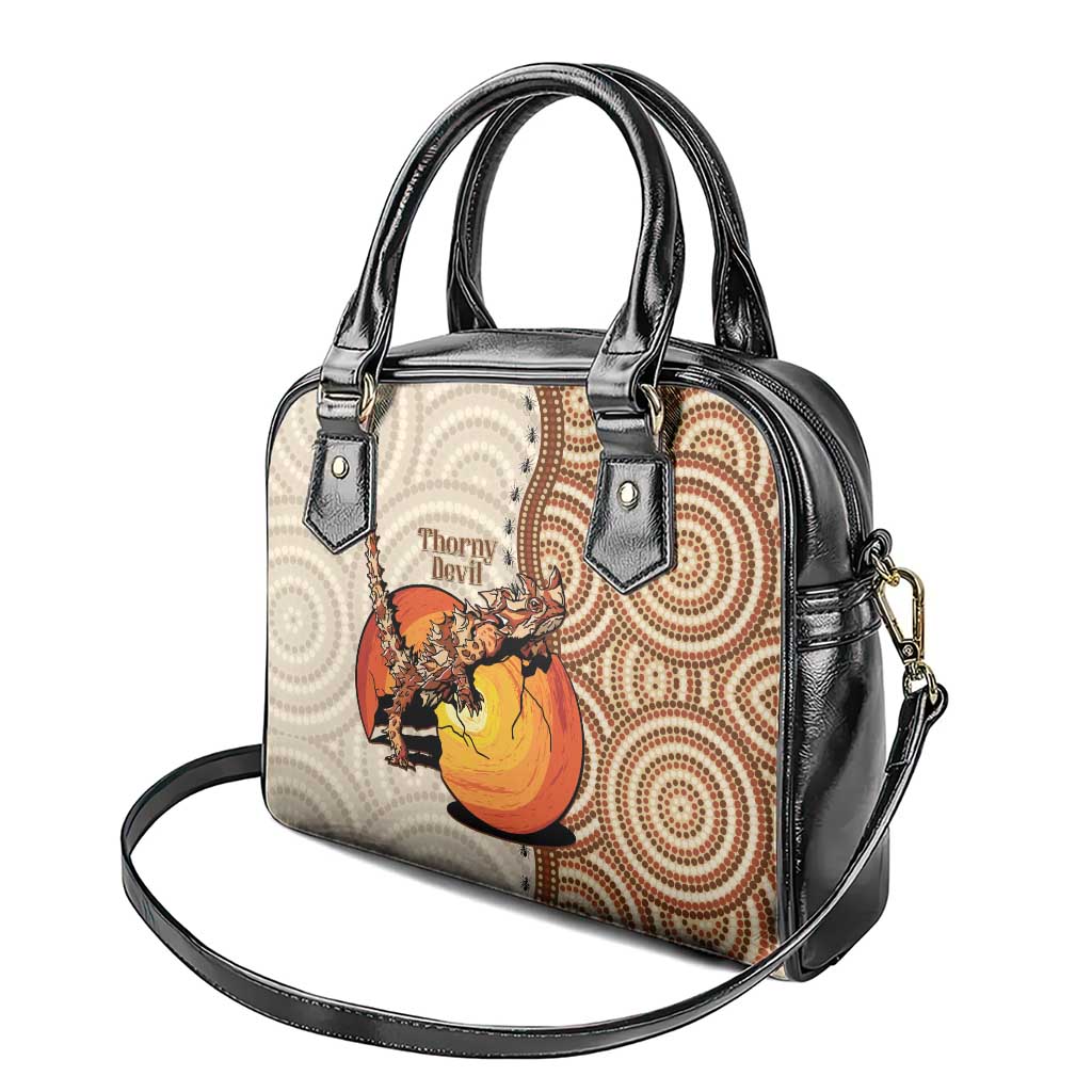 Thorny Devil Australia Shoulder Handbag Baby Moloch Horridus With Ants - Aboriginal Art