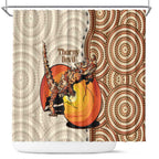 Thorny Devil Australia Shower Curtain Baby Moloch Horridus With Ants - Aboriginal Art