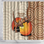 Thorny Devil Australia Shower Curtain Baby Moloch Horridus With Ants - Aboriginal Art
