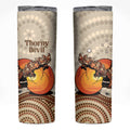 Thorny Devil Australia Skinny Tumbler Baby Moloch Horridus With Ants - Aboriginal Art