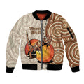 Thorny Devil Australia Sleeve Zip Bomber Jacket Baby Moloch Horridus With Ants - Aboriginal Art