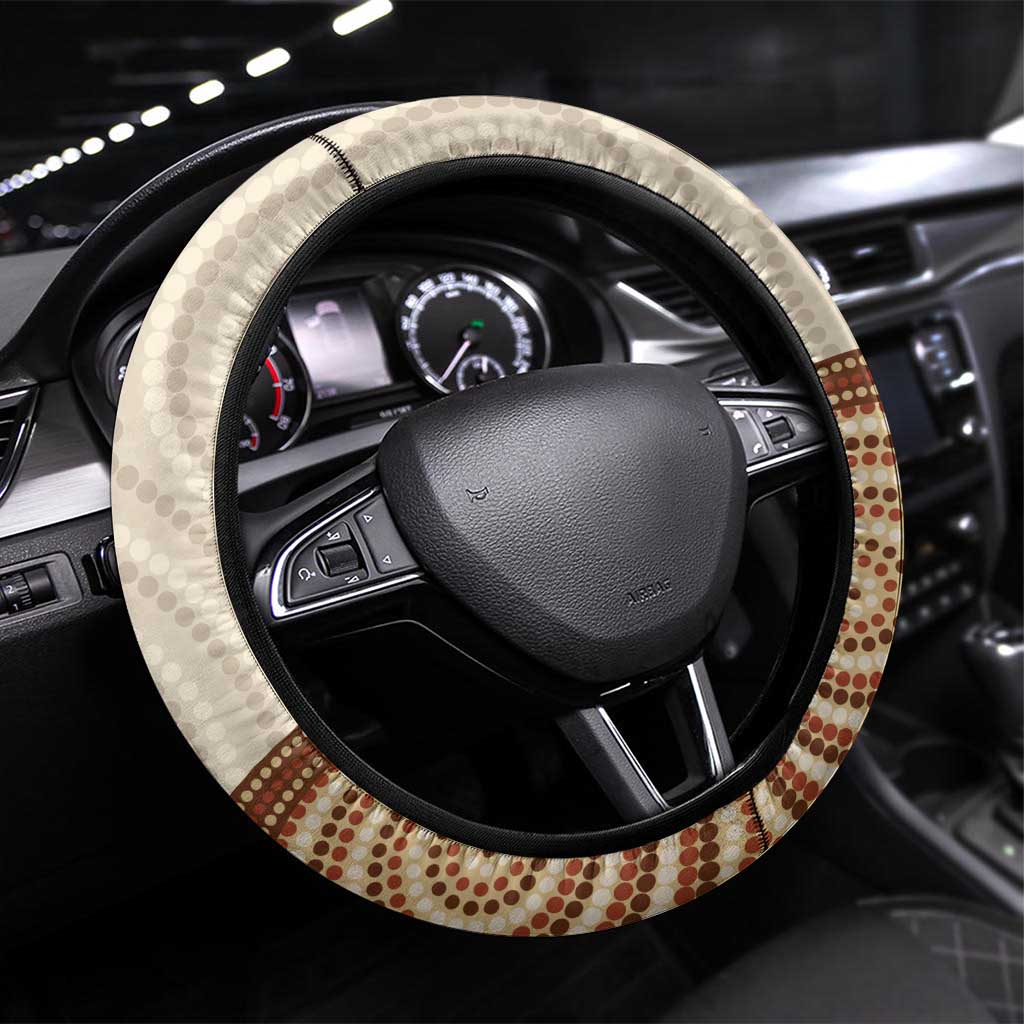 Thorny Devil Australia Steering Wheel Cover Baby Moloch Horridus With Ants - Aboriginal Art