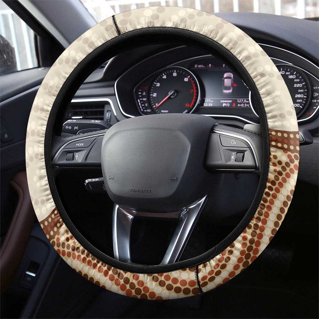 Thorny Devil Australia Steering Wheel Cover Baby Moloch Horridus With Ants - Aboriginal Art