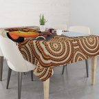 Thorny Devil Australia Tablecloth Baby Moloch Horridus With Ants - Aboriginal Art