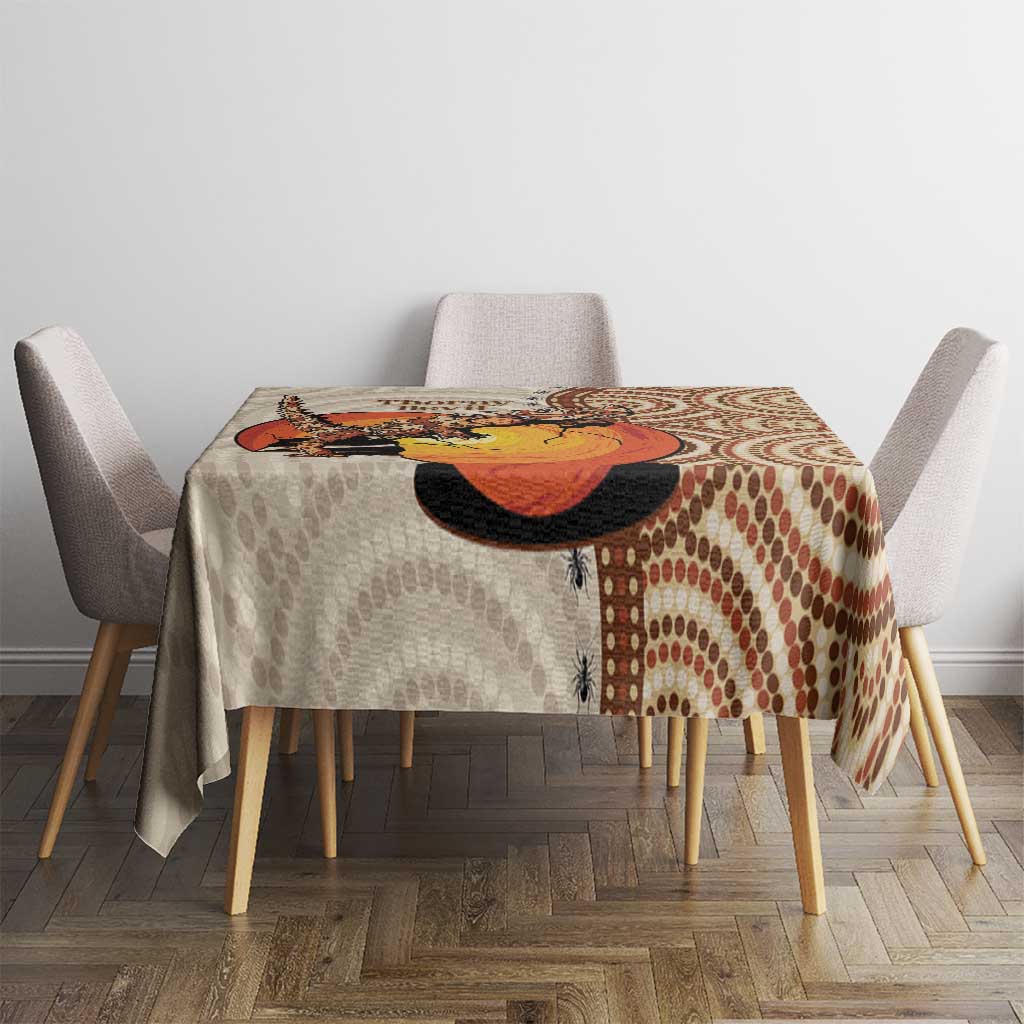 Thorny Devil Australia Tablecloth Baby Moloch Horridus With Ants - Aboriginal Art