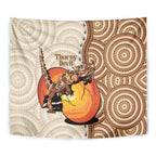 Thorny Devil Australia Tapestry Baby Moloch Horridus With Ants - Aboriginal Art