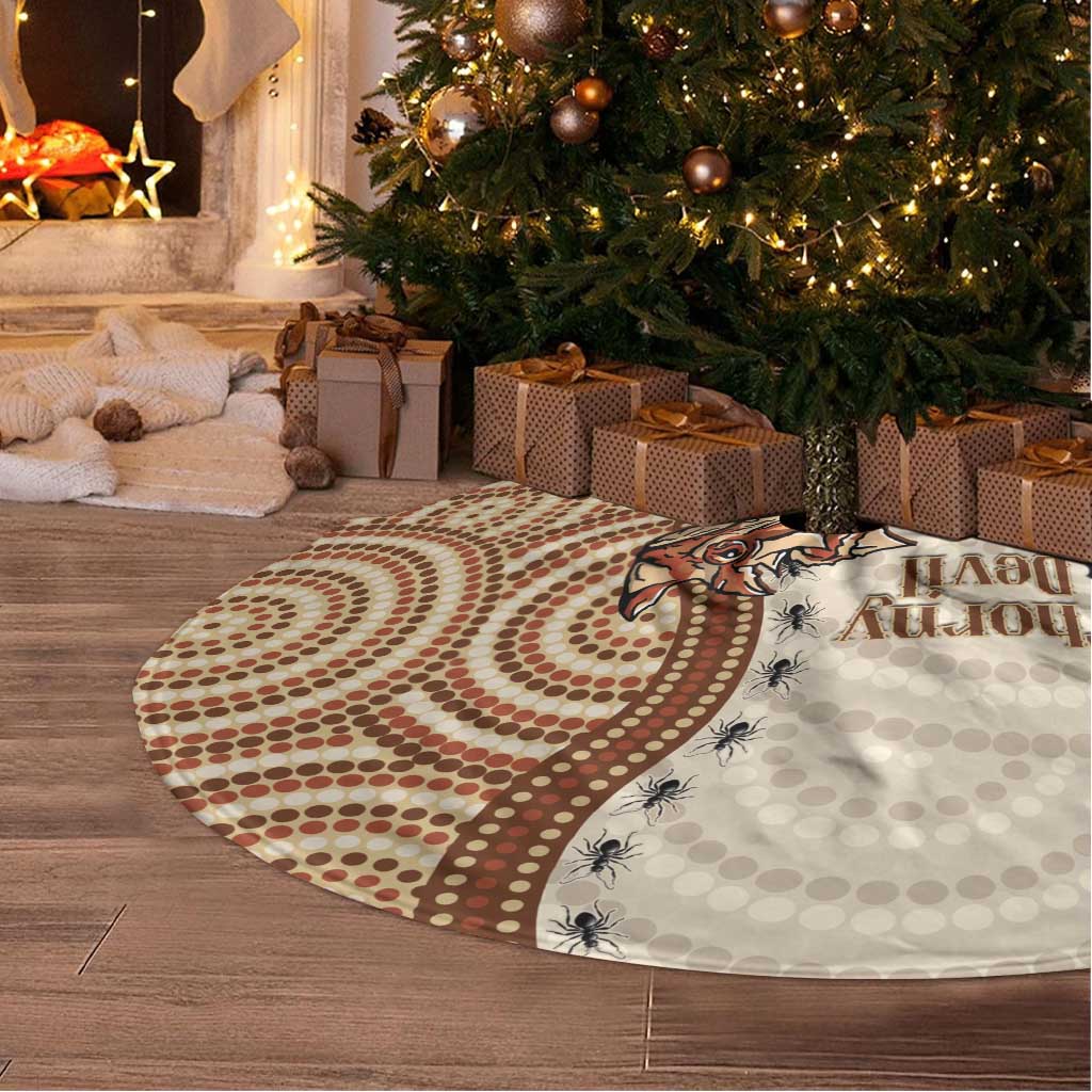 Thorny Devil Australia Tree Skirt Baby Moloch Horridus With Ants - Aboriginal Art