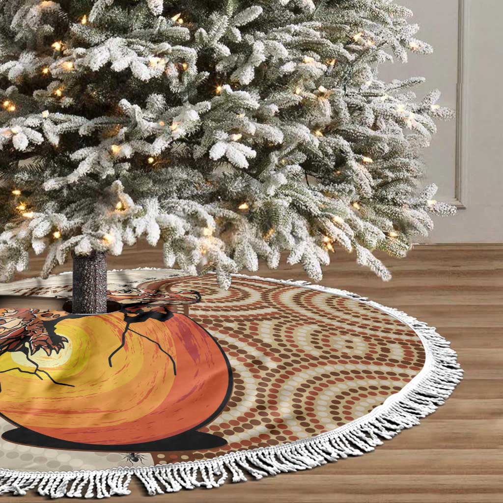 Thorny Devil Australia Tree Skirt Baby Moloch Horridus With Ants - Aboriginal Art