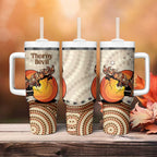 Thorny Devil Australia Tumbler With Handle Baby Moloch Horridus With Ants - Aboriginal Art