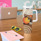 Thorny Devil Australia Tumbler With Handle Baby Moloch Horridus With Ants - Aboriginal Art