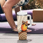 Thorny Devil Australia Tumbler With Handle Baby Moloch Horridus With Ants - Aboriginal Art