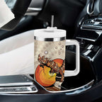 Thorny Devil Australia Tumbler With Handle Baby Moloch Horridus With Ants - Aboriginal Art
