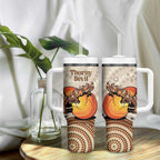 Thorny Devil Australia Tumbler With Handle Baby Moloch Horridus With Ants - Aboriginal Art