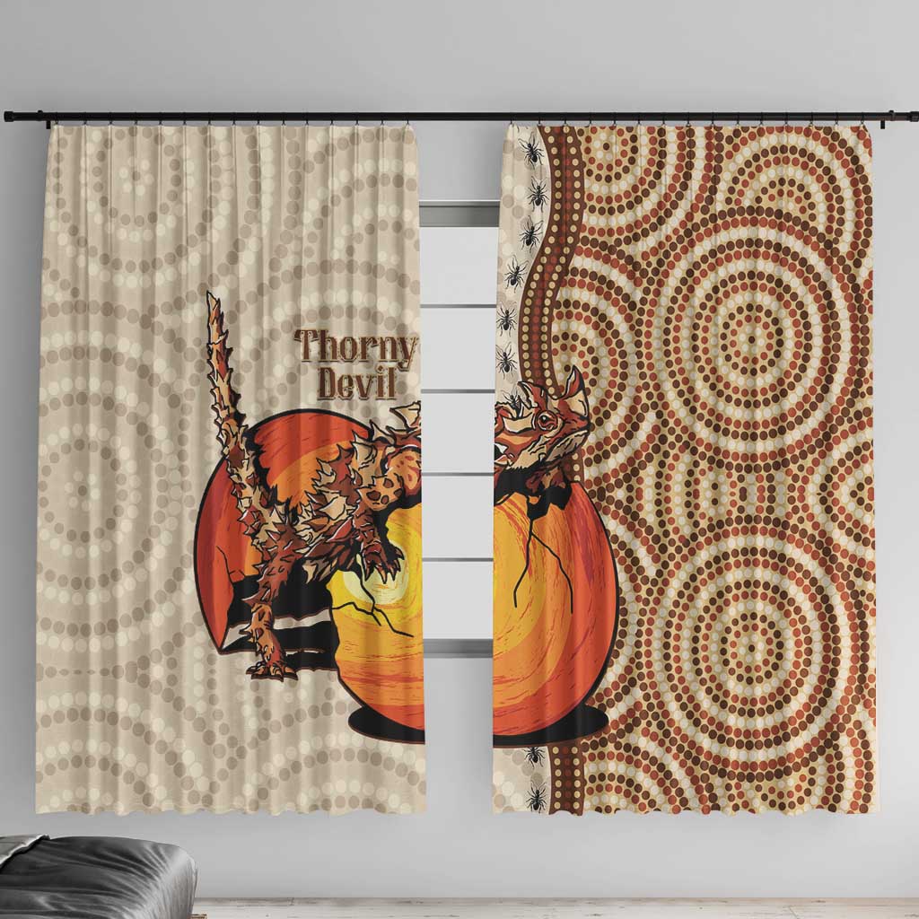 Thorny Devil Australia Window Curtain Baby Moloch Horridus With Ants - Aboriginal Art