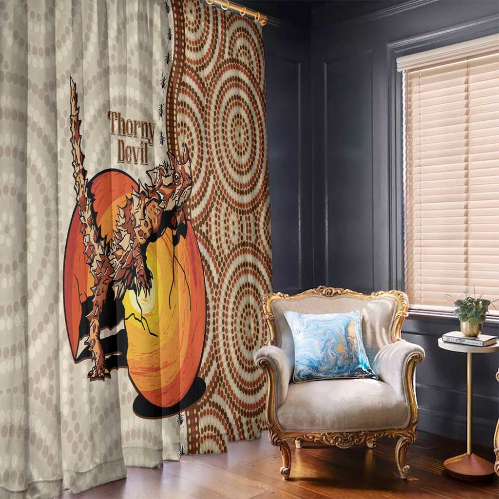 Thorny Devil Australia Window Curtain Baby Moloch Horridus With Ants - Aboriginal Art