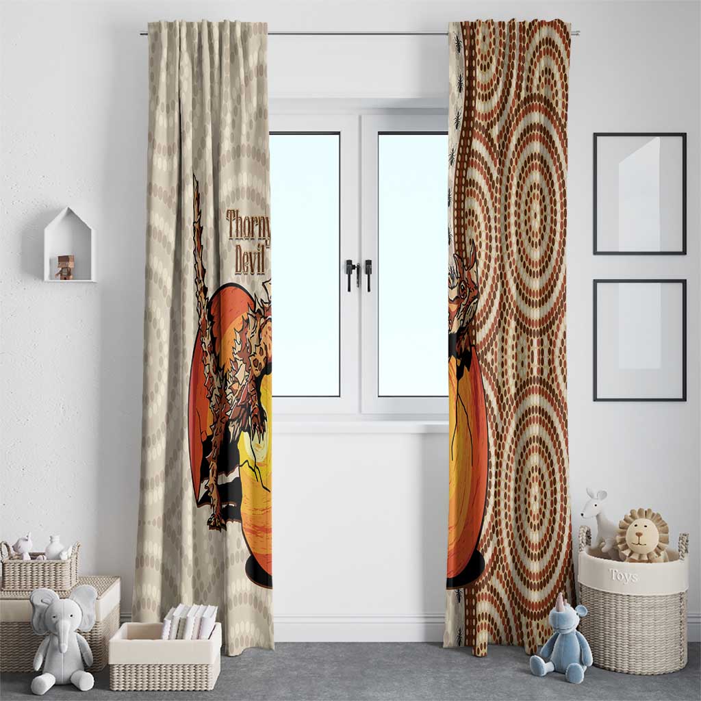 Thorny Devil Australia Window Curtain Baby Moloch Horridus With Ants - Aboriginal Art
