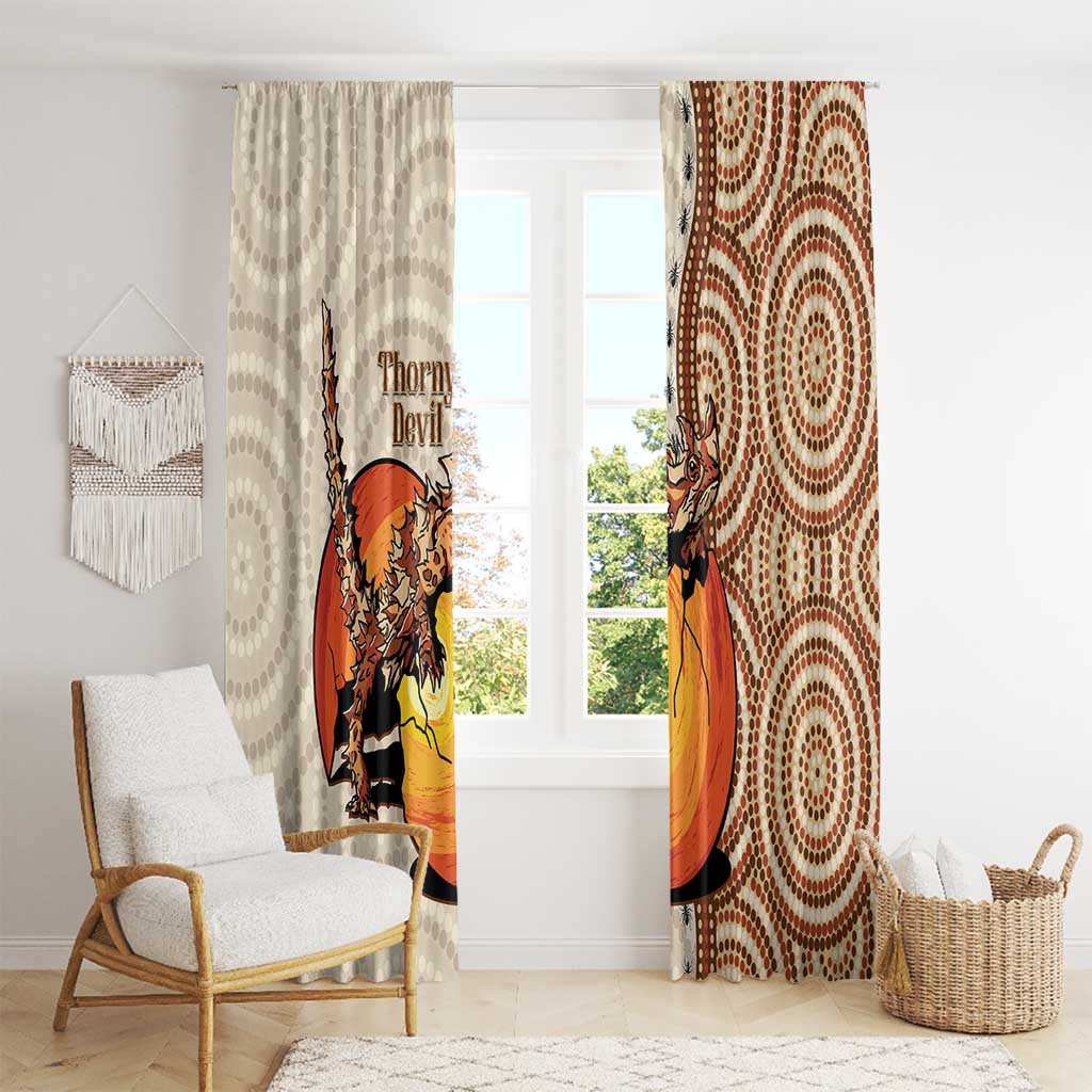 Thorny Devil Australia Window Curtain Baby Moloch Horridus With Ants - Aboriginal Art