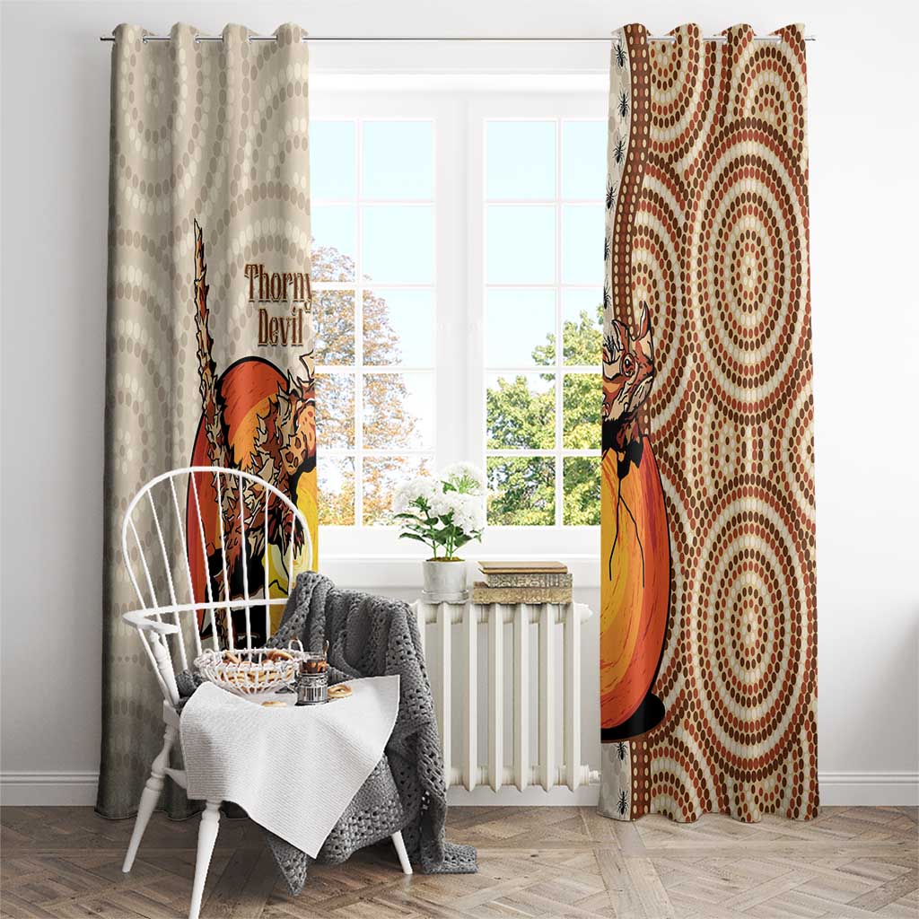 Thorny Devil Australia Window Curtain Baby Moloch Horridus With Ants - Aboriginal Art