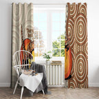 Thorny Devil Australia Window Curtain Baby Moloch Horridus With Ants - Aboriginal Art