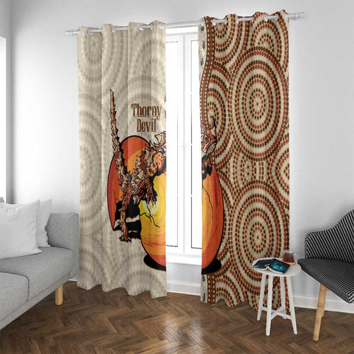 Thorny Devil Australia Window Curtain Baby Moloch Horridus With Ants - Aboriginal Art