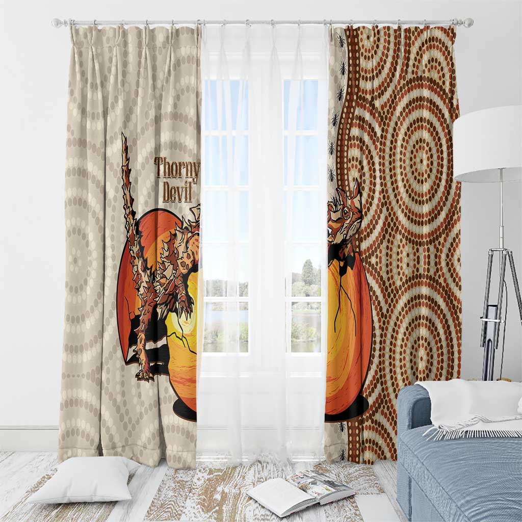 Thorny Devil Australia Window Curtain Baby Moloch Horridus With Ants - Aboriginal Art