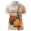 Thorny Devil Australia Women Polo Shirt Baby Moloch Horridus With Ants - Aboriginal Art