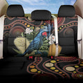 Australia Palm Cockatoo Back Car Seat Cover Aussie Banksia - Aboriginal Pattern
