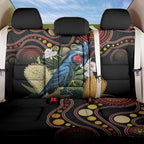 Australia Palm Cockatoo Back Car Seat Cover Aussie Banksia - Aboriginal Pattern