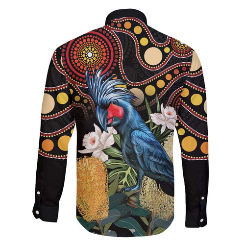 Australia Palm Cockatoo Family Matching Mermaid Dress and Hawaiian Shirt Aussie Banksia - Aboriginal Pattern