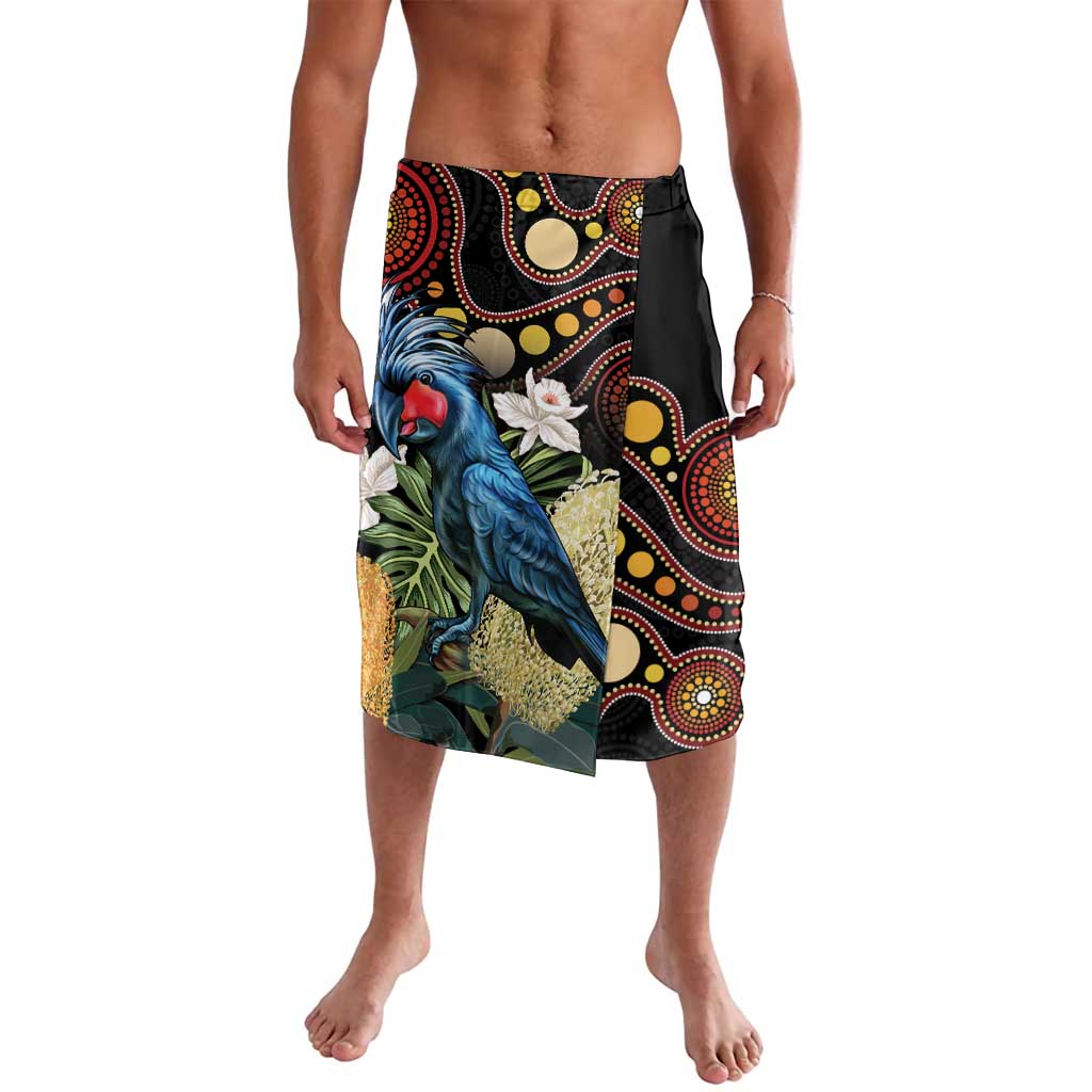Australia Palm Cockatoo Lavalava Aussie Banksia - Aboriginal Pattern