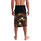 Australia Palm Cockatoo Lavalava Aussie Banksia - Aboriginal Pattern