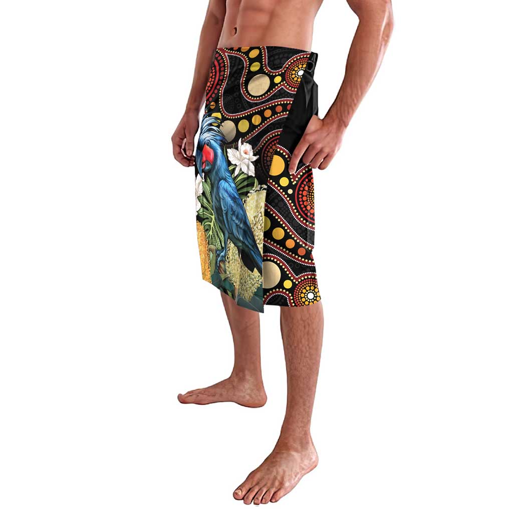 Australia Palm Cockatoo Lavalava Aussie Banksia - Aboriginal Pattern