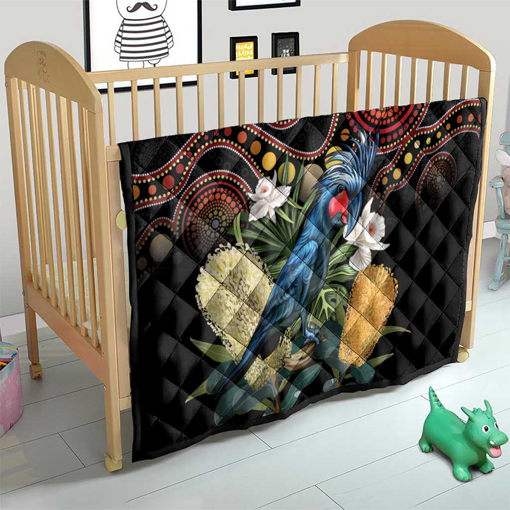 Australia Palm Cockatoo Quilt Aussie Banksia - Aboriginal Pattern