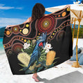 Australia Palm Cockatoo Sarong Aussie Banksia - Aboriginal Pattern