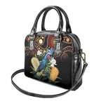 Australia Palm Cockatoo Shoulder Handbag Aussie Banksia - Aboriginal Pattern