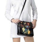 Australia Palm Cockatoo Shoulder Handbag Aussie Banksia - Aboriginal Pattern