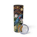 Australia Palm Cockatoo Skinny Tumbler Aussie Banksia - Aboriginal Pattern