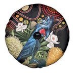Australia Palm Cockatoo Spare Tire Cover Aussie Banksia - Aboriginal Pattern