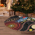 Australia Palm Cockatoo Tree Skirt Aussie Banksia - Aboriginal Pattern