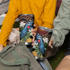 Australia Palm Cockatoo Tumbler Cup Aussie Banksia - Aboriginal Pattern