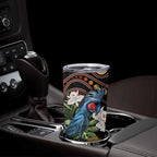 Australia Palm Cockatoo Tumbler Cup Aussie Banksia - Aboriginal Pattern