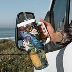 Australia Palm Cockatoo Tumbler With Handle Aussie Banksia - Aboriginal Pattern