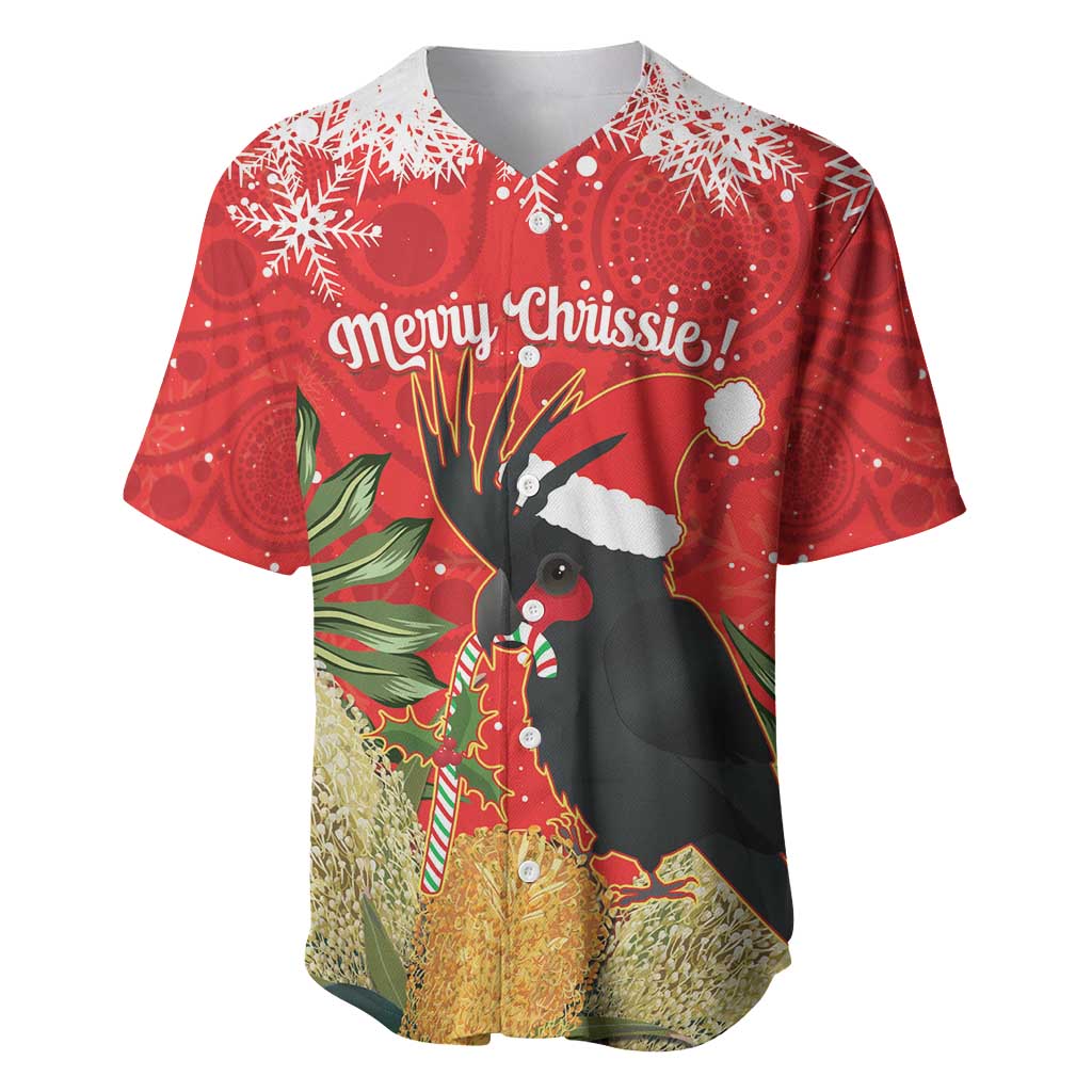 Personalised Palm Cockatoo Australia Christmas Baseball Jersey Merry Chrissie - Banksia Flowers