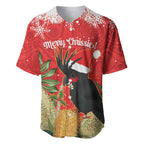 Personalised Palm Cockatoo Australia Christmas Baseball Jersey Merry Chrissie - Banksia Flowers