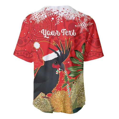 Personalised Palm Cockatoo Australia Christmas Baseball Jersey Merry Chrissie - Banksia Flowers