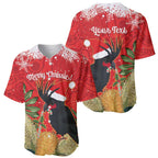 Personalised Palm Cockatoo Australia Christmas Baseball Jersey Merry Chrissie - Banksia Flowers