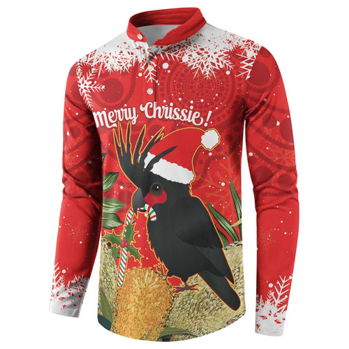 Personalised Palm Cockatoo Australia Christmas Button Sweatshirt Merry Chrissie - Banksia Flowers