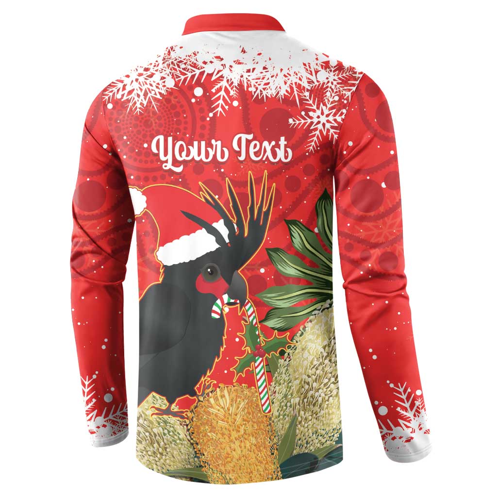Personalised Palm Cockatoo Australia Christmas Button Sweatshirt Merry Chrissie - Banksia Flowers